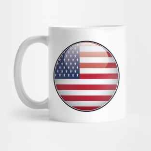 United States of America National Flag Glossy Button Mug